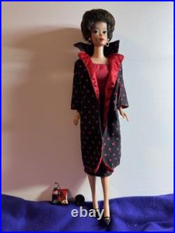 Vintage 1960's Brunette Bubble Cut Barbie Doll, Mattel Original