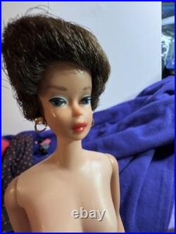 Vintage 1960's Brunette Bubble Cut Barbie Doll, Mattel Original