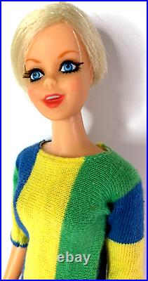 Vintage 1960's Mattel Barbie Doll TNT Bendable Legs Twiggy with Original Outfit