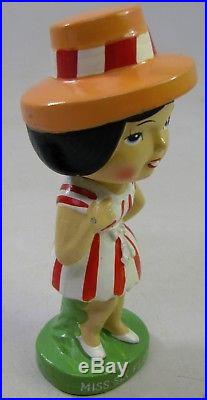 Vintage 1960's Miss Six Flags Girl Japan Bobbing Bobble Head Nodder Doll