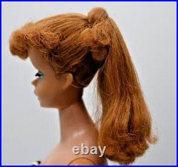 Vintage 1960's Titian Redhead #5 Ponytail #850 Barbie Mattel Japan On Foot