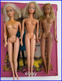 Vintage 1960s 1970s MOD Barbie Case with Dolls, Clothes, Some TLC, PLEASE READ