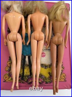 Vintage 1960s 1970s MOD Barbie Case with Dolls, Clothes, Some TLC, PLEASE READ