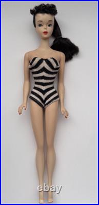Vintage 1960s #3 Ponytail Barbie Doll EXTRA LONG HAIR Brunette, Stunner! LOOK