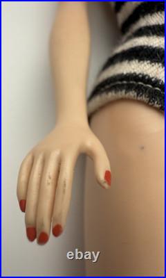 Vintage 1960s #3 Ponytail Barbie Doll EXTRA LONG HAIR Brunette, Stunner! LOOK