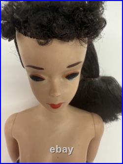 Vintage 1960s #3 Ponytail Barbie Doll EXTRA LONG HAIR Brunette, Stunner! LOOK
