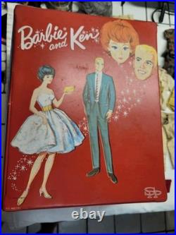 Vintage 1960s Barbie KEN DOLL With Case & Clothes LOT. NICE
