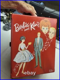 Vintage 1960s Barbie KEN DOLL With Case & Clothes LOT. NICE