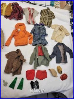 Vintage 1960s Barbie KEN DOLL With Case & Clothes LOT. NICE