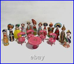Vintage 1960s Disney Small World Kokeshi Dolls Video Excellent