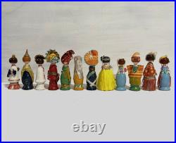 Vintage 1960s Disney Small World Kokeshi Dolls Video Excellent