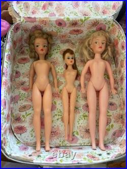 Vintage 1960s Dolls Ideal BS-12-1 Tammy, Unique, Japan, Ideal Case & Outfits