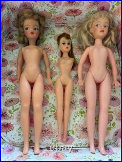 Vintage 1960s Dolls Ideal BS-12-1 Tammy, Unique, Japan, Ideal Case & Outfits