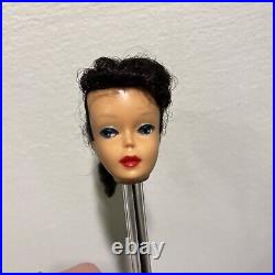 Vintage 1960s Mattel #5 ponytail Barbie Doll Factory Braid Brunette Head Only