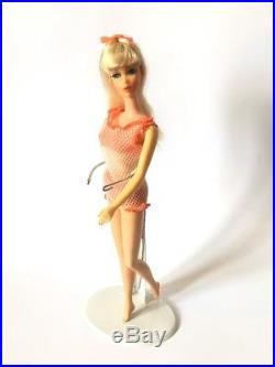 Vintage 1960s Mattel Barbie Blonde TNT Twist N Turn Doll Japan Rooted Lashes