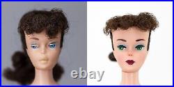 Vintage 1960s Mattel Barbie Ponytail Brunette #5 Restored OOAK Repaint Holiday