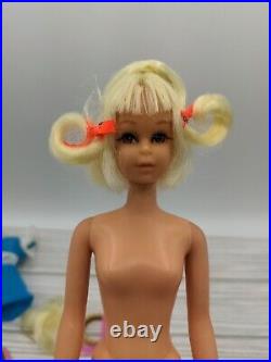 Vintage 1960s Mattel Hair Happenins Francie WithDress, Shoes, Hair Pieces