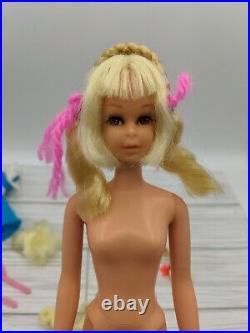 Vintage 1960s Mattel Hair Happenins Francie WithDress, Shoes, Hair Pieces