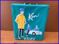 Vintage 1960s Mattel Ken Doll LOT withOutfits & Accessories & 1962 Case Japan