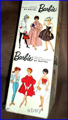 Vintage 1960s Original Mattel Barbie Doll Ash Blonde Bubble Cut Box Only Japan
