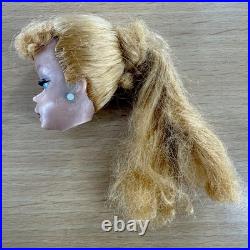 Vintage 1960s PONYTAIL BARBIE DOLL Blonde Mattel Japan Head Only #5