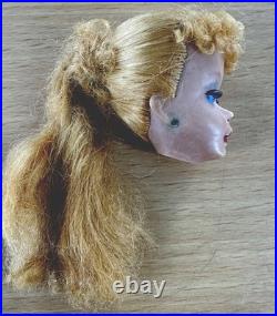 Vintage 1960s PONYTAIL BARBIE DOLL Blonde Mattel Japan Head Only #5