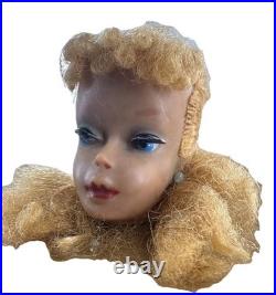 Vintage 1960s PONYTAIL BARBIE DOLL Blonde Mattel Japan Head Only #5