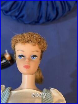 Vintage 1960s Ponytail Barbie Doll in tagged #979 Friday Night Date Dress