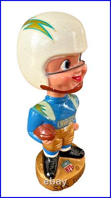 Vintage 1960s San Diego Chargers Bobblehead Doll Sports Specialties HIGH GRADE