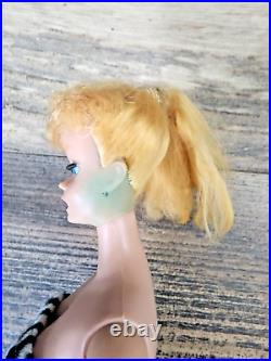 Vintage 1961 #5 Blonde Barbie Original Ponytail #850 LQQK