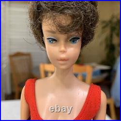 Vintage 1961 #850 Brown Bubble Cut Barbie Doll Marked JAPAN Minty