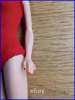 Vintage 1961 Barbie Doll #5 Ponytail Brunette Red Swimsuit 850 Mattel Japan NM Vintage 1961 Barbie Doll #5 Ponytail Brunette Red Swimsuit 850 Mattel Japan NM