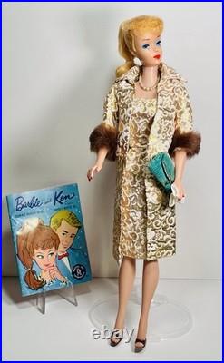 Vintage 1961 Ponytail Barbie #5 Blonde In Evening Splendor 961 WithRARE MATTEL TAG