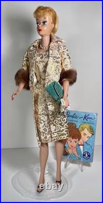 Vintage 1961 Ponytail Barbie #5 Blonde In Evening Splendor 961 WithRARE MATTEL TAG