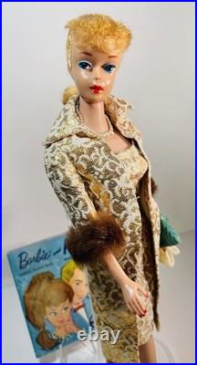 Vintage 1961 Ponytail Barbie #5 Blonde In Evening Splendor 961 WithRARE MATTEL TAG