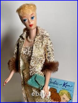 Vintage 1961 Ponytail Barbie #5 Blonde In Evening Splendor 961 WithRARE MATTEL TAG