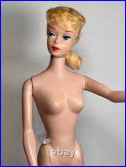 Vintage 1961 Ponytail Barbie #5 Blonde In Evening Splendor 961 WithRARE MATTEL TAG