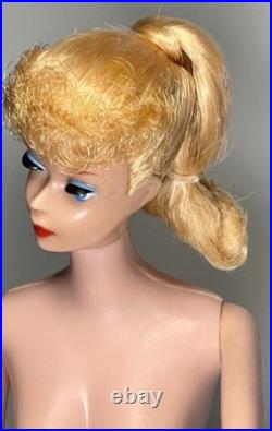 Vintage 1961 Ponytail Barbie #5 Blonde In Evening Splendor 961 WithRARE MATTEL TAG