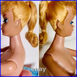 Vintage 1961 Ponytail Barbie #5 Blonde In Evening Splendor 961 WithRARE MATTEL TAG