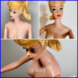 Vintage 1961 Ponytail Barbie #5 Blonde In Evening Splendor 961 WithRARE MATTEL TAG