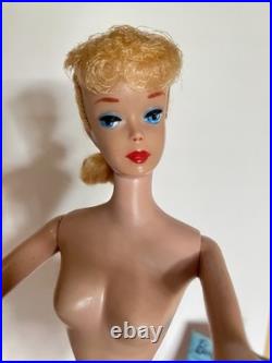 Vintage 1961 Ponytail Barbie #5 Blonde In Evening Splendor 961 WithRARE MATTEL TAG