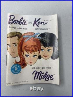 Vintage 1962 Barbie Brunette Ponytail No. 850 BOX Booklet Foldout No Doll