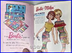 Vintage 1962 Barbie Brunette Ponytail No. 850 BOX Booklet Foldout No Doll