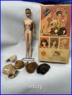 Vintage 1962 Fashion Queen Barbie Midge Doll 3 Wigs Original Swimsuit #870