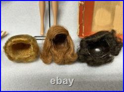 Vintage 1962 Fashion Queen Barbie Midge Doll 3 Wigs Original Swimsuit #870