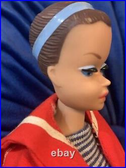 Vintage 1962 Fashion Queen Barbie Midge Doll Blue Band With 3 Wigs Japan