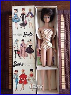 Vintage 1962 Matel Barbie Brunette Bubble Cut Straight Leg #850 Japan NRFB