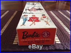 Vintage 1962 Matel Barbie Brunette Bubble Cut Straight Leg #850 Japan NRFB