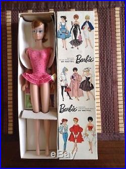 Vintage 1962 Matel Barbie Red Head Ponytail Straight Leg #850 Japan NRFB