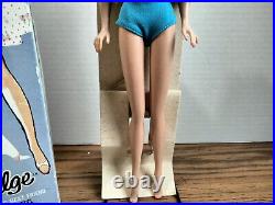 Vintage 1962 Mattel #860 Blonde Midge Barbie Doll With ORG Box Stand Booklet Shoes